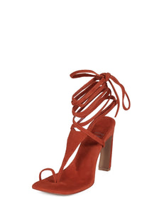 BON-BON Jeffrey Campbell Strappy Sandals Orange Suede 