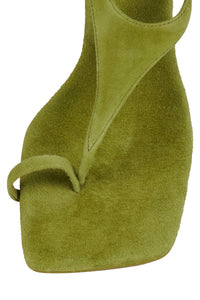 BON-BON Jeffrey Campbell Strappy Sandals Chartreuse Suede