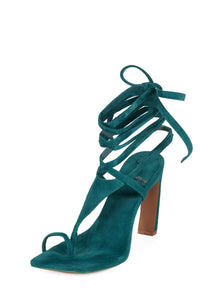 BON-BON Jeffrey Campbell Strappy Sandals Turquoise Suede