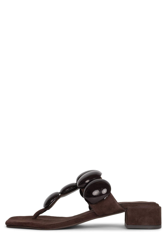 ESPRESSO Jeffrey Campbell Heeled Thong Sandal Brown