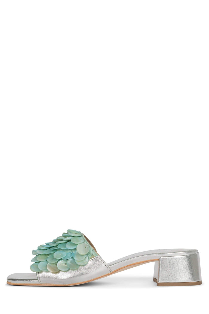 FISHY-LH Jeffrey Campbell Heeled Sandal Blue Silver Combo
