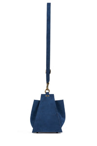 NOMAD Jeffrey Campbell Bucket Bag Dusty Dark Blue Suede 