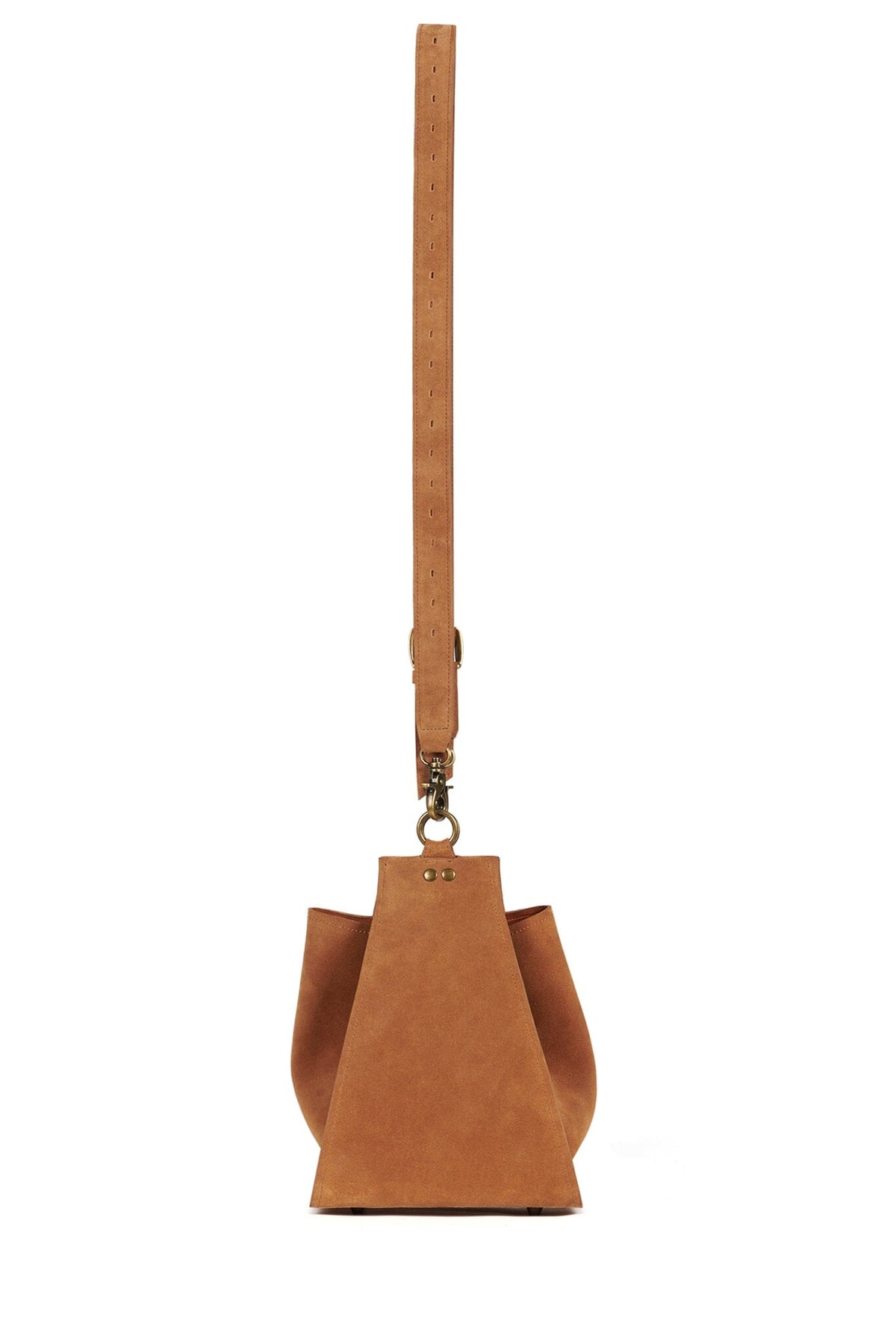 NOMAD Jeffrey Campbell Bucket Bag Tan Suede 