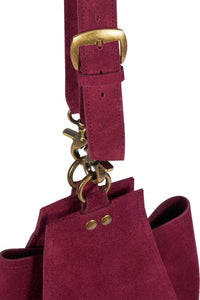 NOMAD Jeffrey Campbell Bucket Bag Dusty Berry Suede 