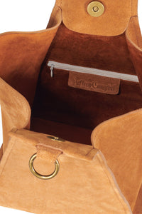 NOMAD Jeffrey Campbell Bucket Bag Tan Suede 
