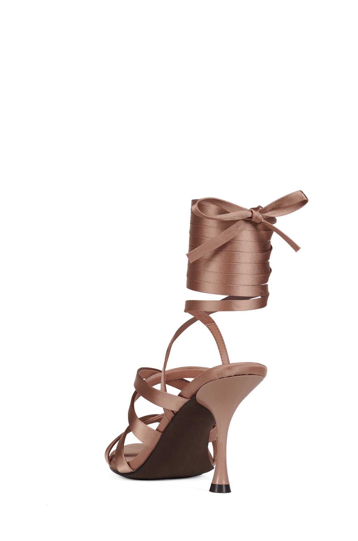 OBSESSED Jeffrey Campbell Strappy Sandals Champagne Satin