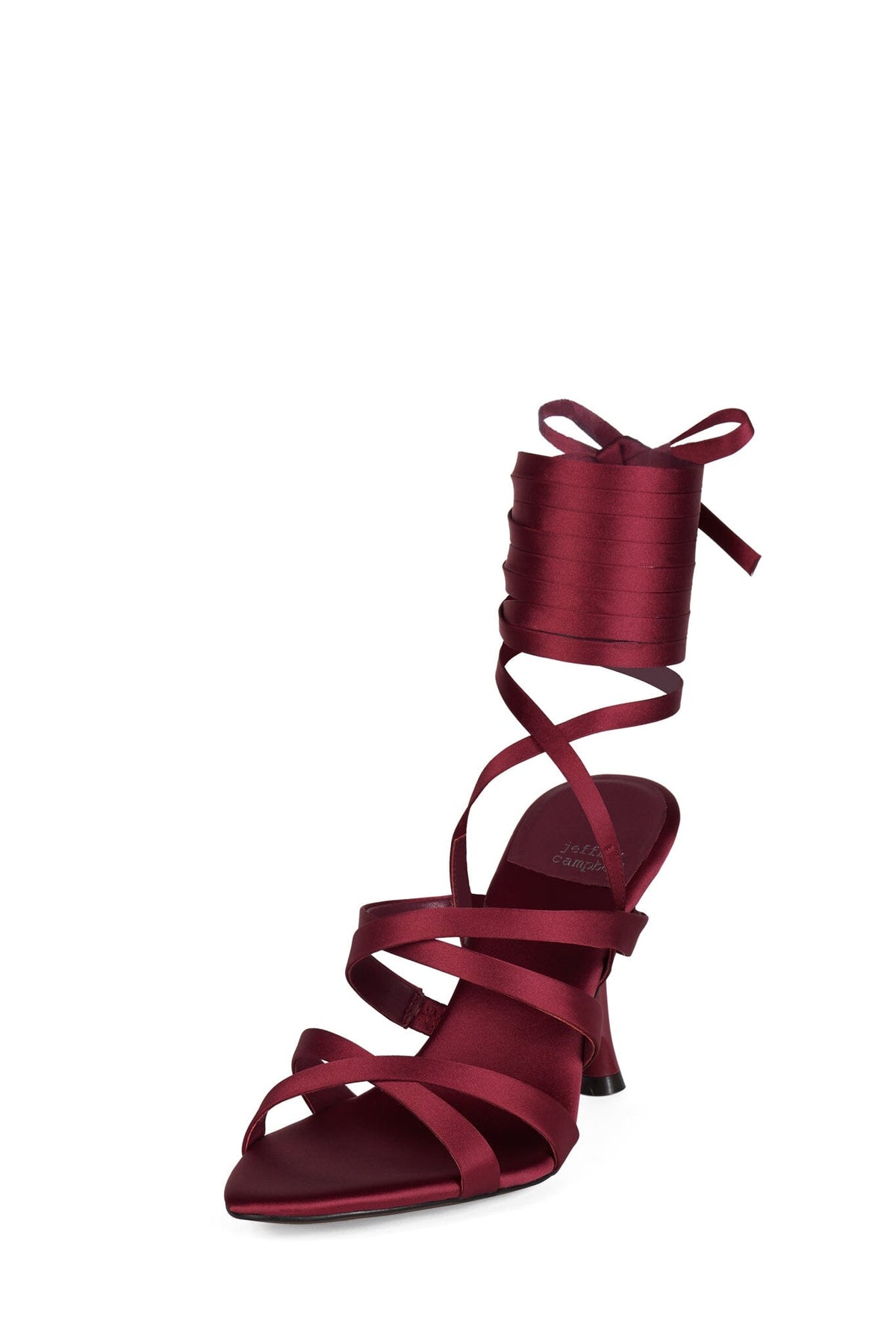 OBSESSED Jeffrey Campbell Strappy Sandals Berry Satin