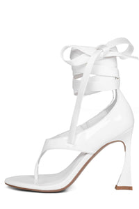 YSABELA-R Jeffrey Campbell Heeled Sandals White Patent