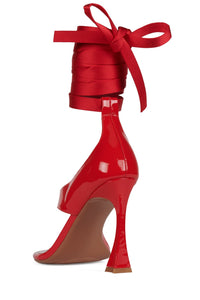 YSABELA-R Jeffrey Campbell Heeled Sandals Red Patent
